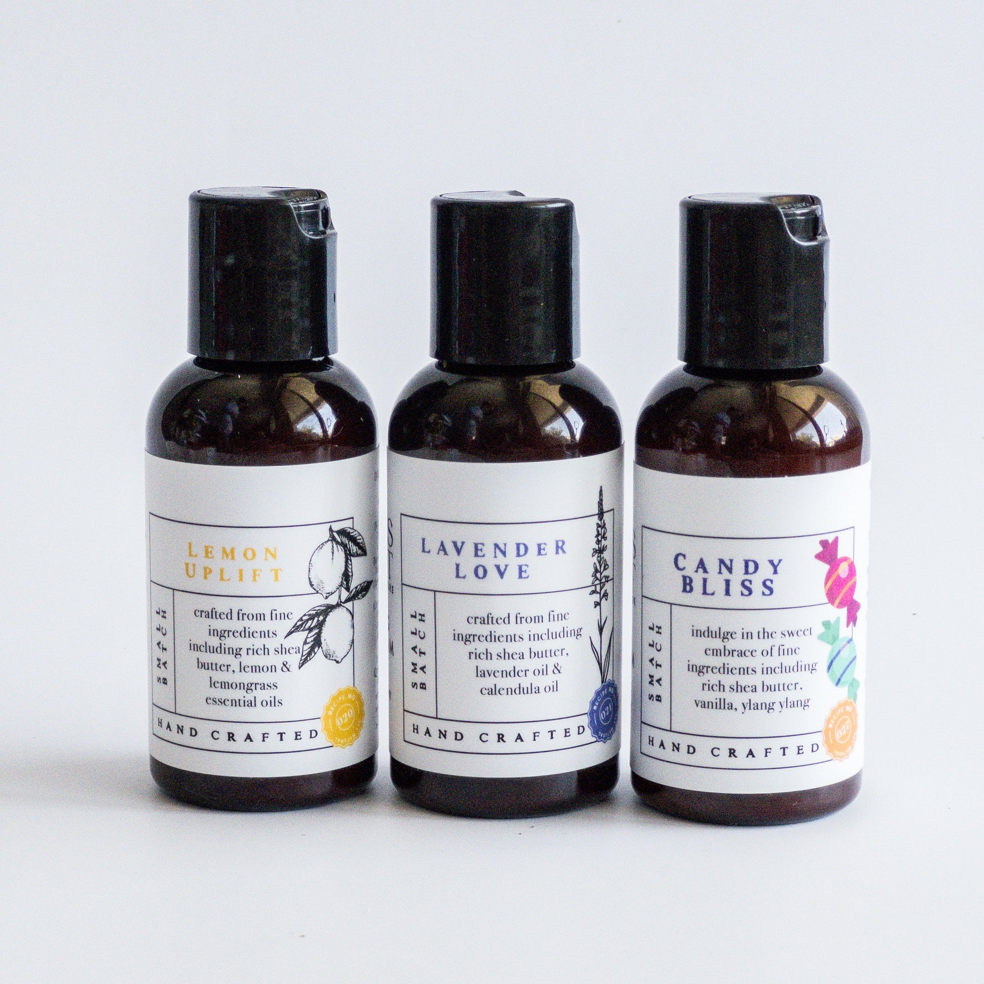 3 bottles of Trades of Brit Body Cream bottles
