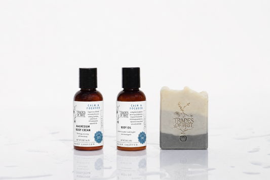 Calm & Focused Collection: Magnesium Body Cream, Body Oil and Soap